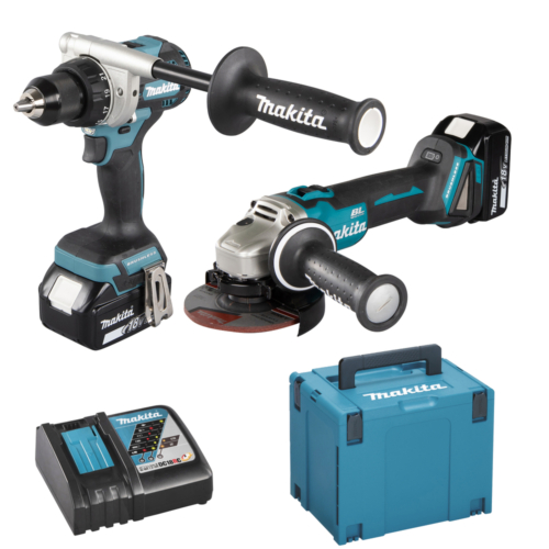 Makita 18V LXT ® Li-ion BL szett DDF486+DGA504+2x5,0Ah MP4