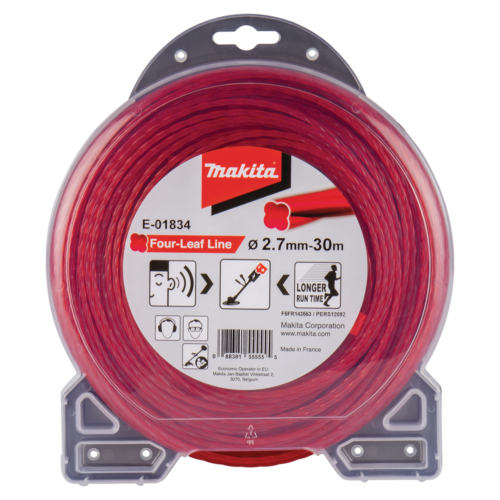 Makita négylevelű damil, piros, 2.7mm 30m