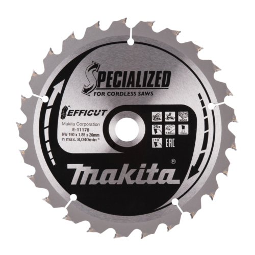 Makita EFFICUT körfűrészlap akkus 190x20 mm Z25 FA
