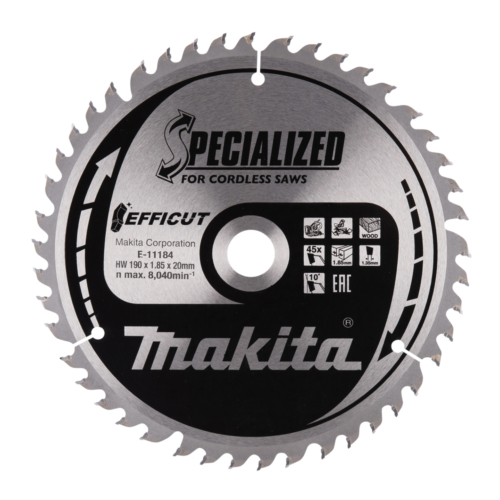 Makita EFFICUT körfűrészlap akkus 190x20 mm Z45 FA
