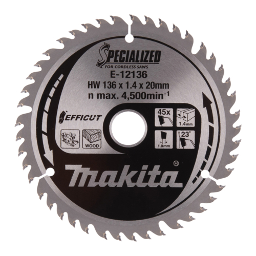 Makita EFFICUT körfűrészlap akkus 136x20 mm Z45 FA
