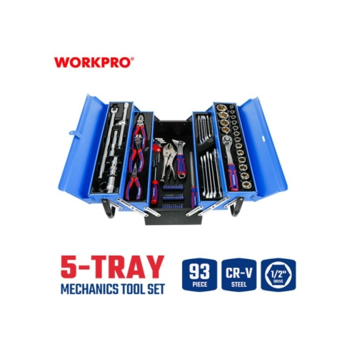 Workpro Szerszám készlet fém dobozban 93 db-os