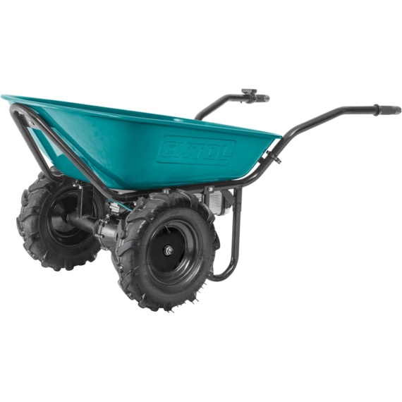 Extol akkus talicska, 40V, Li-ion, 2 kerekes, differenciálmű, 1 akku, 1 töltő, 6000 mAh, max.260 kg, kefementes motor