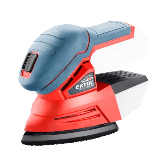 Extol akkus delta csiszoló, Share20V, 20V, Li-ion, AKKU és TÖLTŐ NÉLKÜL, 123×95 mm, ford.: 11.000 f/perc
