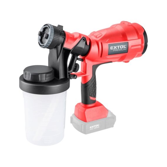 Extol akkus festékszóró gép, Share20V, 20V, Li-ion, AKKU és TÖLTŐ NÉLKÜL 700 ml/perc