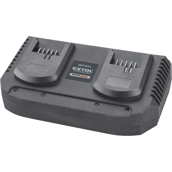 Extol akkutöltő, dupla, Share20V 2×3,5A