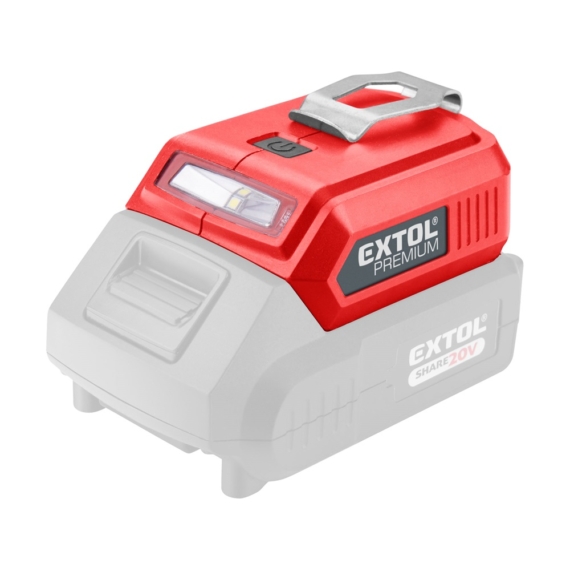 Extol töltő adapter USB eszközökhöz, Share20V / USB, 20V