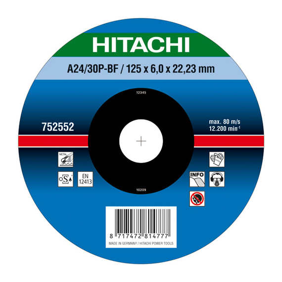 HIKOKI csiszolót. fém 180x6 DPC MOQ:10db