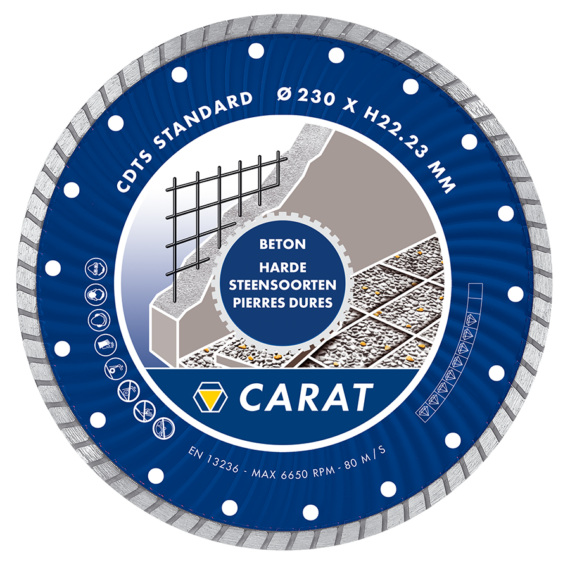 Carat gyémánt beton standard 125x22