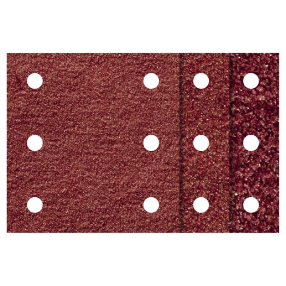10db tépőzáras csiszolólap korund K60,120,240 perforált 100x115mm