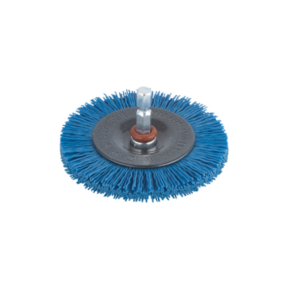 Nejlonszálas kefe Ø100mm S=6mm finomszemcsés