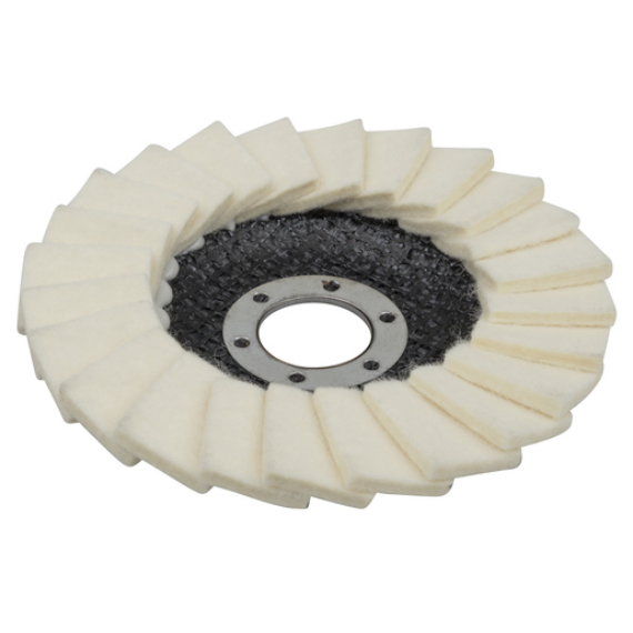 Lamellás filc csiszolókorong, Ø115x22.2mm, sarokcsiszolóhoz