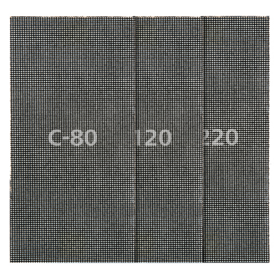 5db csiszolórács lap gipszkartonhoz és fához, tépőzáras, 115x230mm, SiC, K80,120,240
