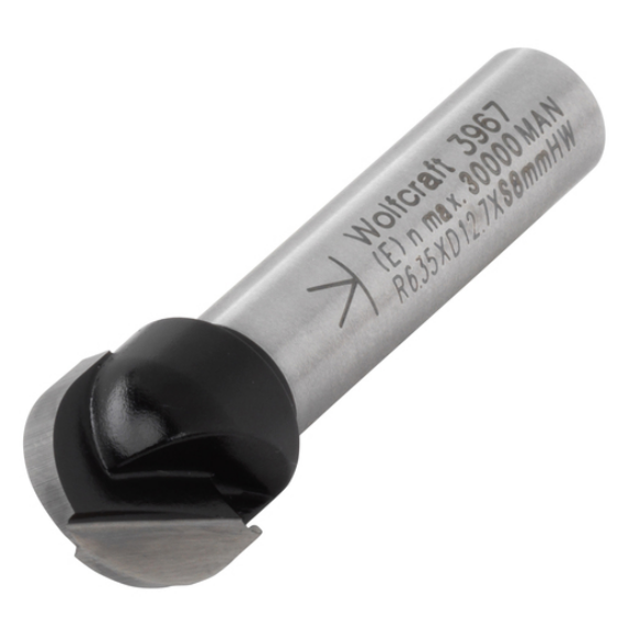 Homorulatmaró HM S=8mm r=6.35 Ø12.7x9.5mm, felsőmaróhoz