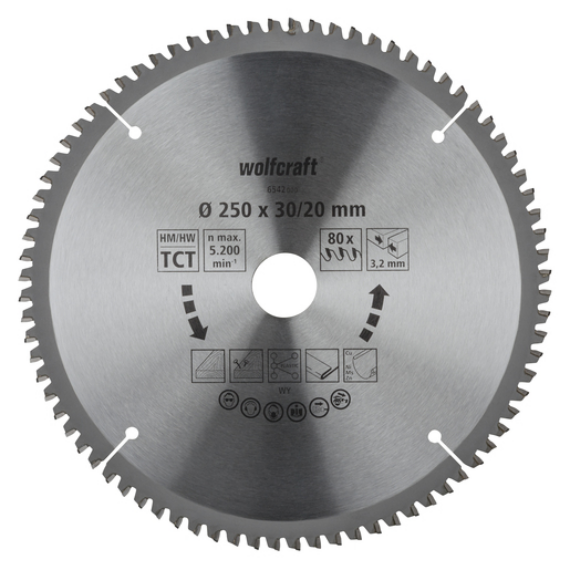Körfűrészlap, HM, 64 fogú, Ø 210 mm, fejező/gérvágó