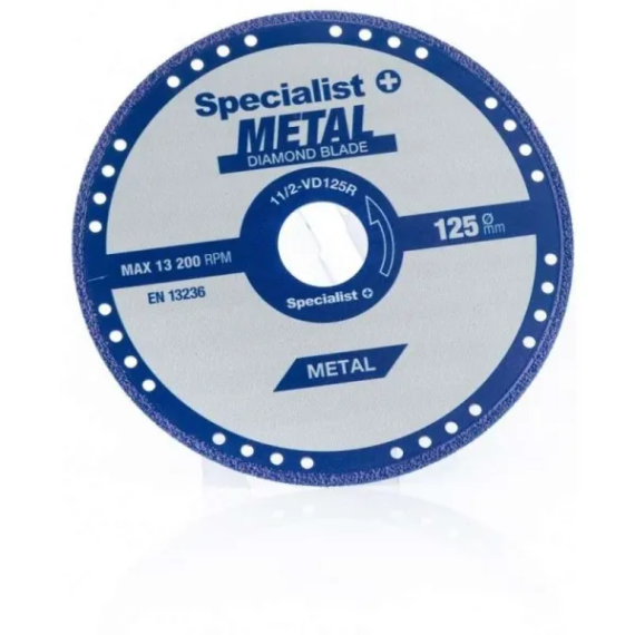 Specialist+ Gyémántszemcsés fém és általános célú vágókorong 125x1,4x2