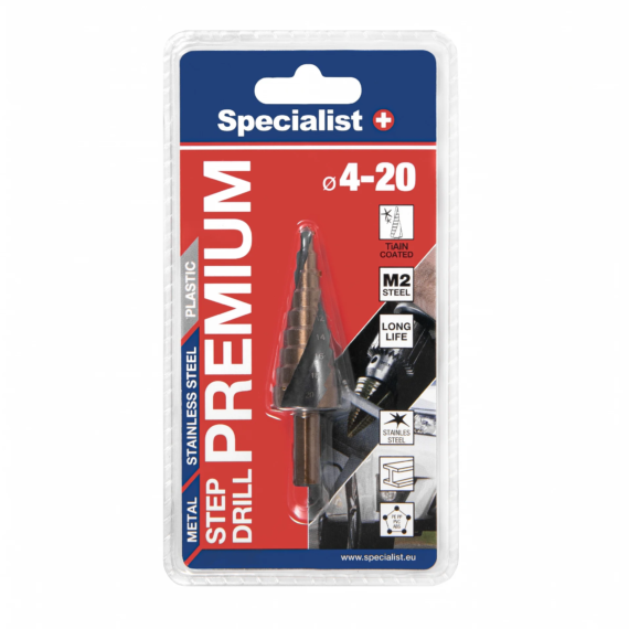 Specialist+ prémium lépcsős lyukfúró 4-32