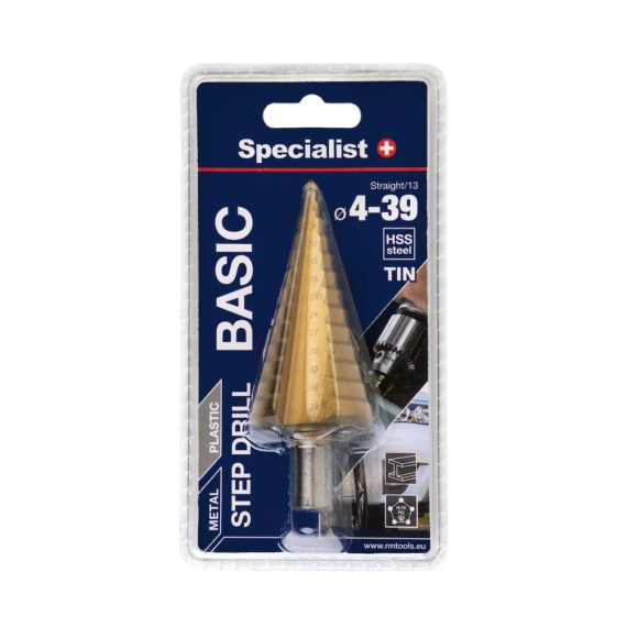 Specialist+ lépcsős lyukfúró BASIC, ⌀4-39
