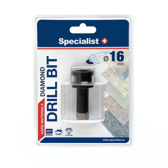 SPECIALIST+ M14 gyémántfúrókorona sarokcsiszolóra 16mm