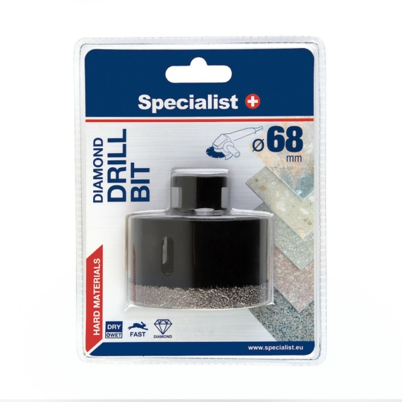 SPECIALIST+ M14 gyémánt fúrókorona sarokcsiszolóra - Ø68 mm