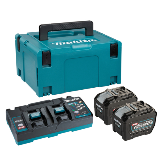 Makita 40Vmax XGT ® 2x8,0 Ah Li-Ion akku + DC40RB duplatöltö + MAKPAC