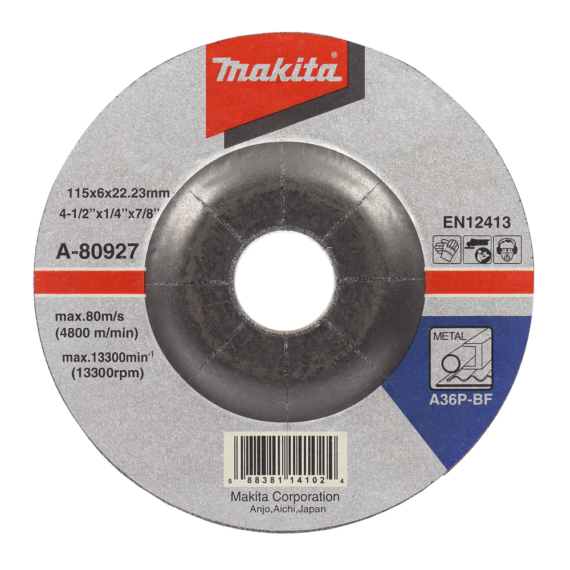 Makita csiszolótárcsa ACÉL 115x6mm A36P