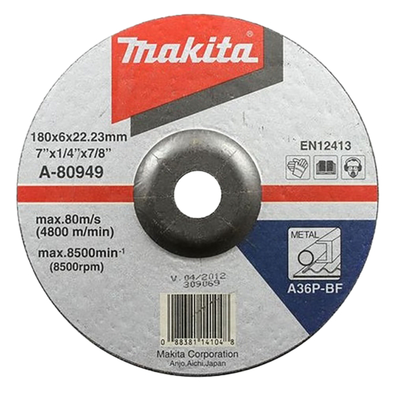 Makita csiszolótárcsa ACÉL 180x6mm A36P