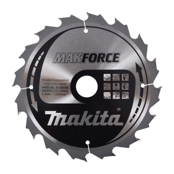 Makita körfűrészlap Makforce T.C.T, 210/30mm Z16