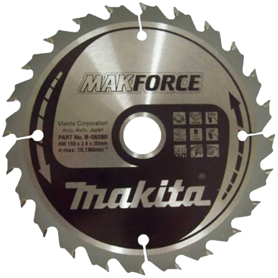 Makita körfűrészlap Makforce T.C.T, 150x20mm Z24