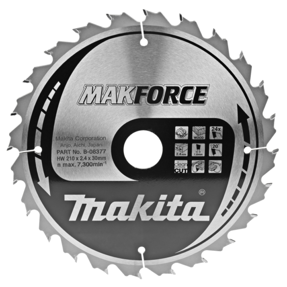 Makita körfűrészlap Makforce T.C.T, 210/30mm Z24