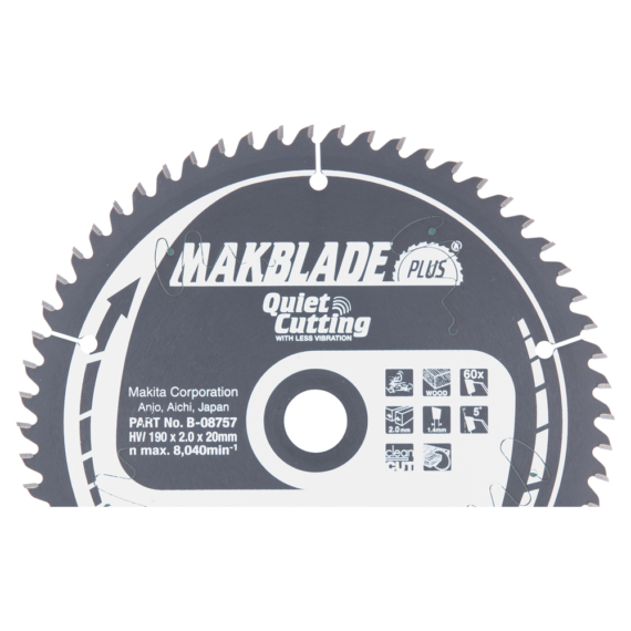 Makita körfűrészlap Makblade plus T.C.T, 216x30mm Z60