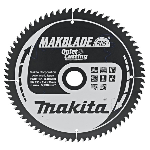 Makita körfűrészlap Makblade plus T.C.T, 255x30mm Z72
