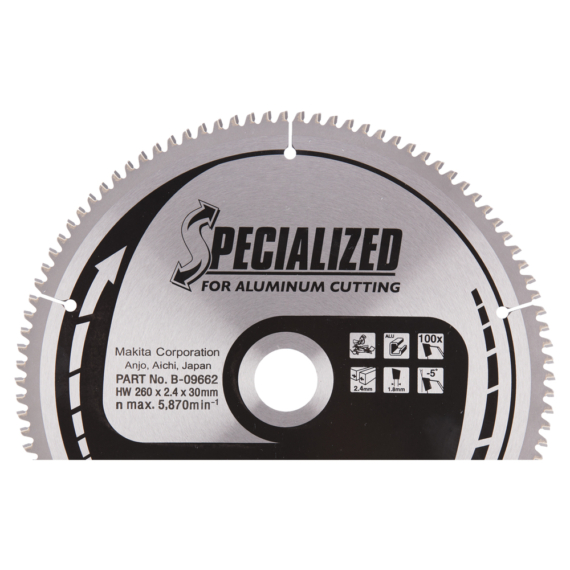 Makita körfűrészlap alu T.C.T, 260x30mm Z100