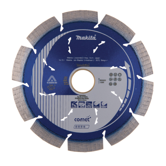 Makita 125mm gyémánttárcsa COMET 3DDG szegmentált, száraz&vizes