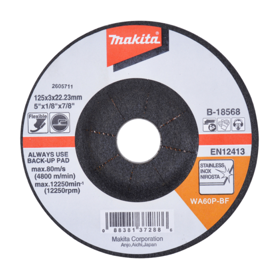 Makita flexibilis csiszolótárcsa 125x3mm INOX AC60