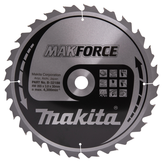 Makita körfűrészlap Makforce 355x30 mm Z24