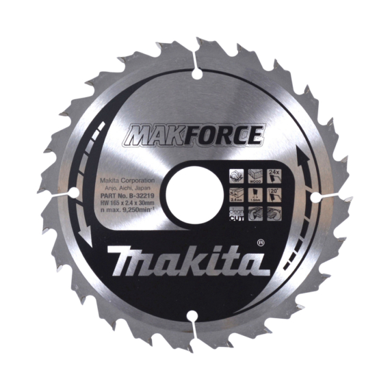 Makita körfűrészlap Makforce 165x30 mm Z24
