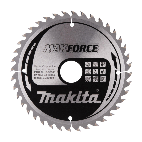 Makita körfűrészlap Makforce 165x30 mm Z40