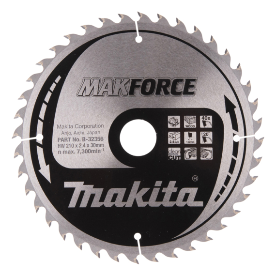 Makita körfűrészlap Makforce 210/30 mm Z40
