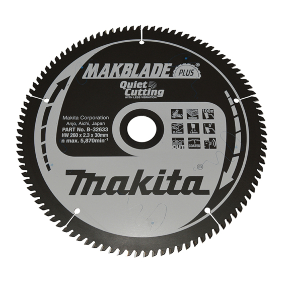 Makita körfűrészlap Makblade plus T.C.T, 305x30mm Z100