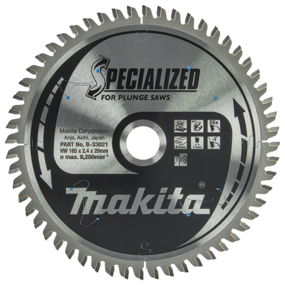 Makita körfűrészlap merülő 165x20 mm Z56 ALU