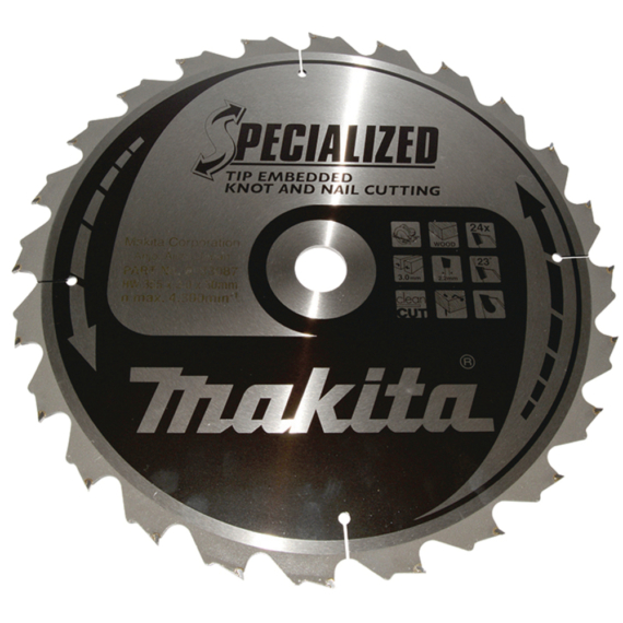 Makita körfűrészlap SZÖG, CSOMÓSFA 355x30 mm Z24