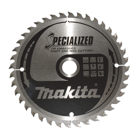 Makita körfűrészlap SZÖG, CSOMÓSFA 165x20 mm Z40