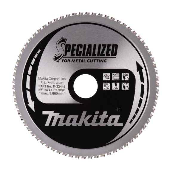 Makita Körfűrészlap 185x30mm Z70 FÉM