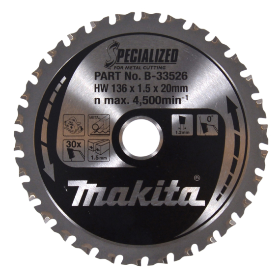 Makita körfűrészlap akkus 136x20 mm Z30 FÉM
