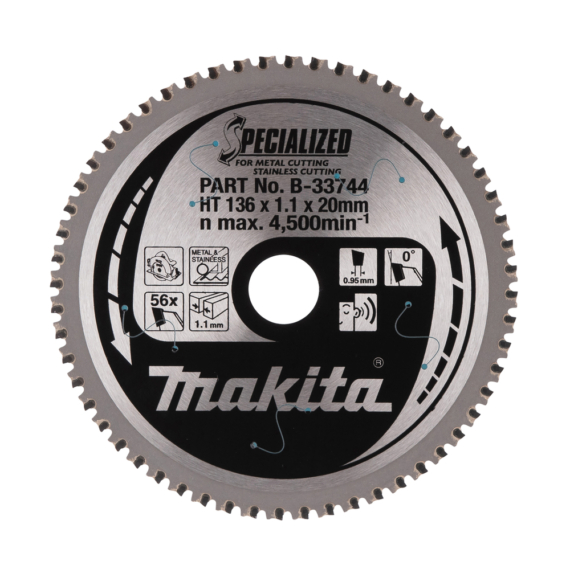 Makita körfűrészlap akkus 136x20 mm Z56 FÉM