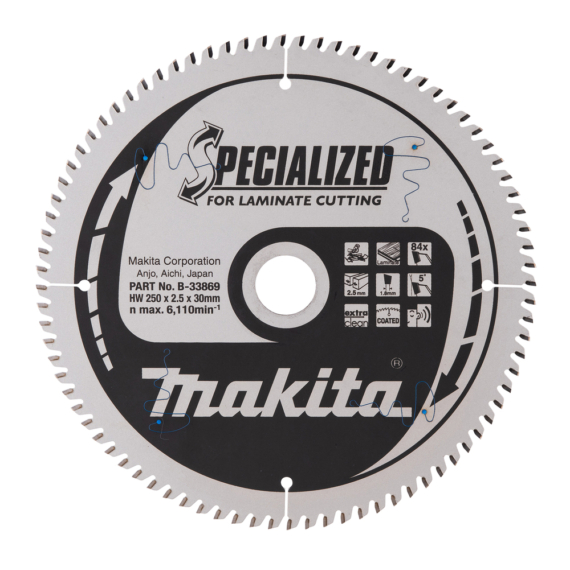 Makita körfűrészlap LAMINÁLT 250x30 Z84