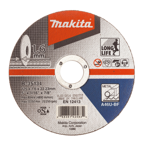 Makita Vágókorong ACÉL 125x1,6mm