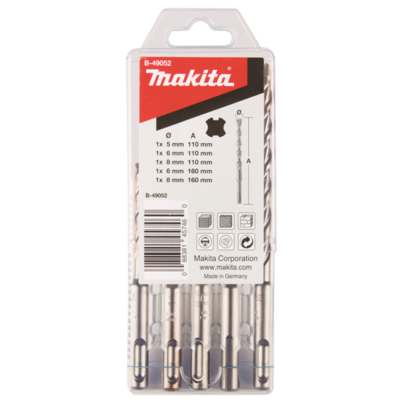 Makita SDS-PLUS 4 PLUS 5x110/50; 6x110/50; 6x160/100; 8x110/50; 8x160/100