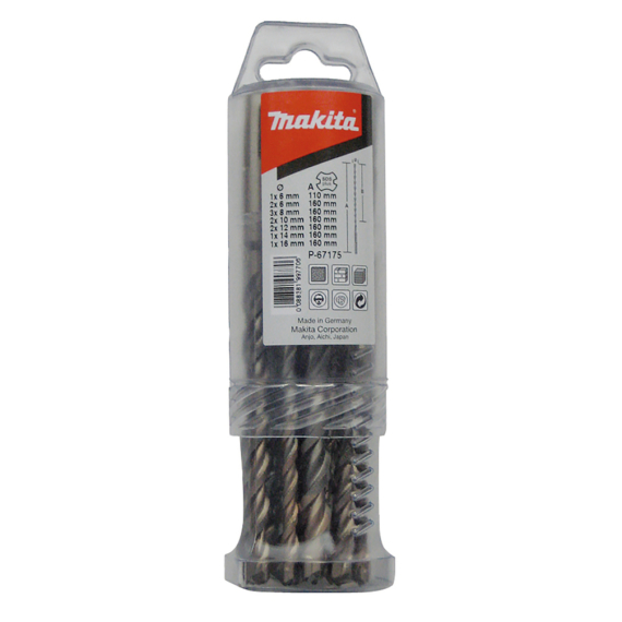 Makita SDS-PLUS V-PLUS fúrókészlet 6x110;6/8/10/12/14/16x160 mm